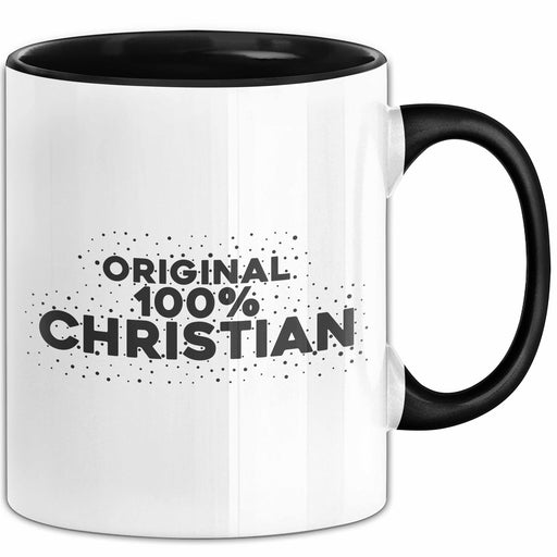 Christian Tasse Original 100% Christian Geschenk Schwarz Trendation