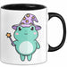 Frosch Tier Zauberer Tasse Geschenk Lustige Geschenkidee Spruch Schwarz Trendation