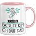 Geschenk für Golferin Tasse Lustige Geschenkidee Geburtstag Ich Bin Golferin Ich Darf Das Rosa Trendation