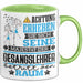 Gesangslehrer Geschenk Tasse Lustiger Spruch Erheben Sie Sich Der Gesangslehrer Betritt den Raum Grün Trendation