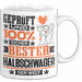 Halbschwager Geschenk Lustiger Spruch für Halbschwager Geschenkidee Bester Halbschwager Der Welt Weiß Trendation