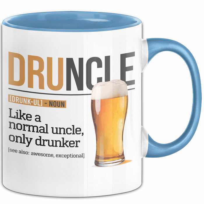 Onkel Sarkastisch Sarkasmus Tasse Geschenk Lustige Geschenkidee Spruch Druncle Definition Blau Trendation