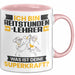 Reitstundenlehrer Tasse Geschenk für Reitstundenlehrer Geburtstag Lustiger Spruch Kaffee-Becher Was Ist Deine Superkraft Rosa Trendation