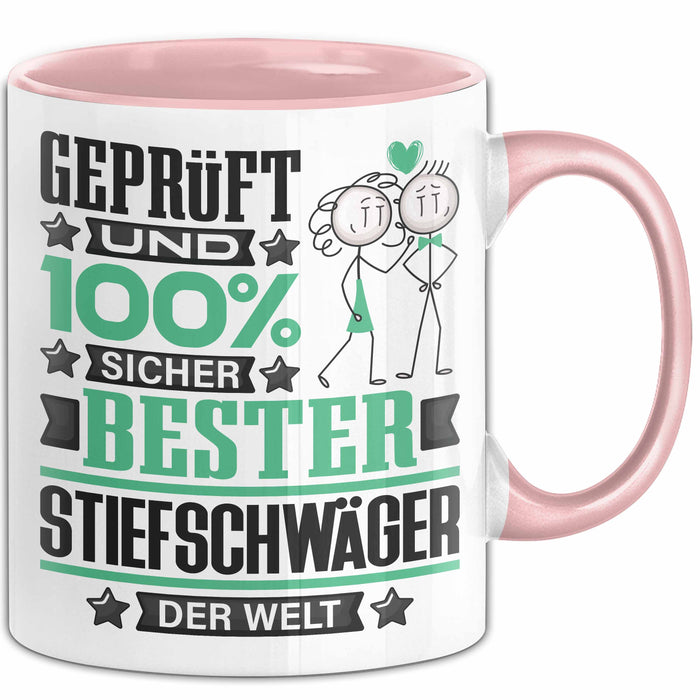 Stiefschwäger Geschenk Lustiger Spruch für Stiefschwäger Geschenkidee Bester Stiefschwäger Der Welt Rosa Trendation