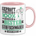 Stiefschwäger Geschenk Lustiger Spruch für Stiefschwäger Geschenkidee Bester Stiefschwäger Der Welt Rosa Trendation