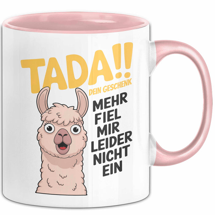 Sarkastisches Lama Tasse Geschenk Lustige Geschenkidee Spruch Dein Geschenk Mehr Fiel Mir Leider Nicht Ein Rosa Trendation