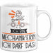 Geschenk für Mechanikerin Tasse Lustige Geschenkidee Geburtstag Ich Bin Mechanikerin Ich Darf Das Weiß Trendation