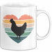 Huhn Tier Bauer Tasse Becher Geschenk Lustige Geschenkidee Spruch Hühnerherz Weiß Trendation