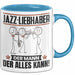 Jazz-Liebhaber Tasse Geschenk für Jazz-Liebhaber Der Mann Der Alles Kann Geschenkidee zum Geburtstag Blau Trendation