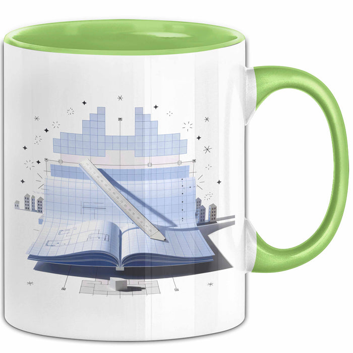 Architekt Tasse Geschenk Lustige Geschenkidee Spruch Für Design Denker Grün Trendation
