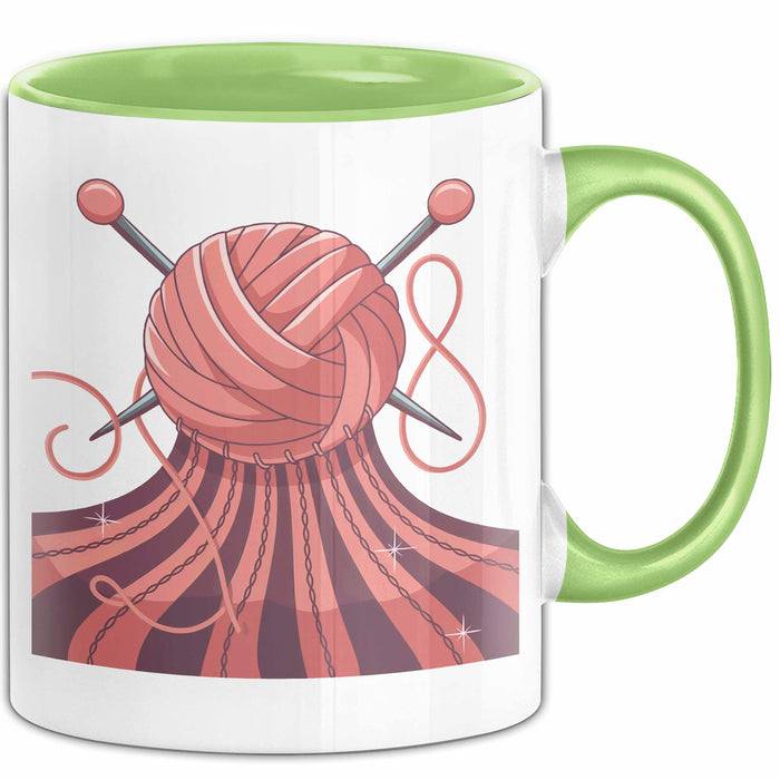 Stricker Tasse Geschenk Lustige Geschenkidee Spruch Für Garn Liebhaber Grün Trendation