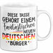 Deutschland Deutscher Bürger Tasse Becher Geschenk Lustige Geschenkidee Spruch Diese Tasse Gehört Einem Fantastischen Neuen Deutschen Burger Weiß Trendation