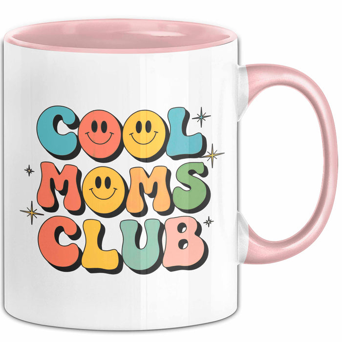 Mama Muttertag Tasse Becher Geschenk Lustige Geschenkidee Spruch Cooler Moms Club Rosa Trendation