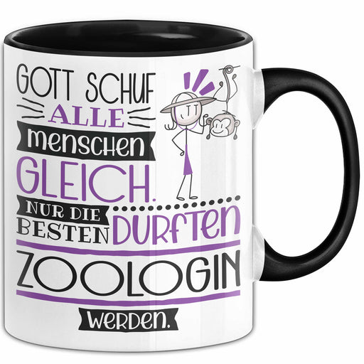 Zoologin Geschenk Becher Tasse Gott Schuf Alle Menschen Gleich Nur Die Besten Durfeten Zoologin Werden Geschenkidee Lustig Trendation