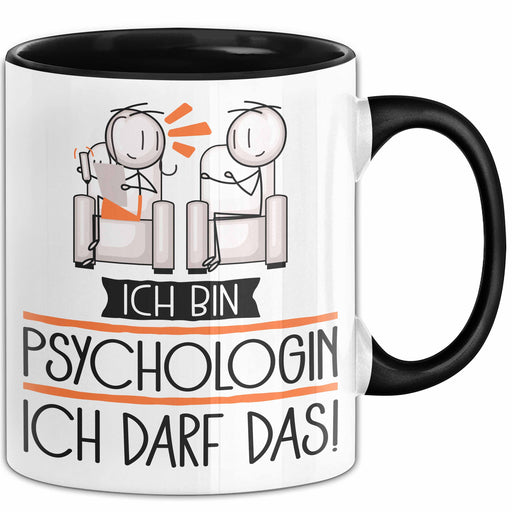 Geschenk für Psychologin Tasse Lustige Geschenkidee Geburtstag Ich Bin Psychologin Ich Darf Das Trendation