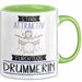 Drummerin Tasse Geschenk Becher Stark Attraktiv Furchtlos Drummerin Lustige Geschenkidee Grün Trendation