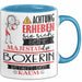 Boxerin Tasse Geschenk Lustiger Spruch Bitte Erheben Sie Sich Seine Majestät Die Boxerin Betritt Den Raum Blau Trendation