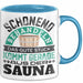 Tasse Geschenk Das Gute Stück Kommt Gerade Aus Der Sauna Blau Trendation