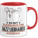 Jazz-Liebhaber Geschenk Tasse So Gut Kann Nur Ein Jazz-Liebhaber Aussehen Geschenkidee Kaffee-Becher Rot Trendation