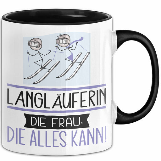 Langläuferin Geschenk Tasse Becher Die Frau Die Allen Kann Geschenkidee für eine Langläuferin Lustig Trendation
