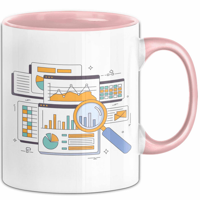 Daten Analyst Tasse Geschenk Lustige Geschenkidee Spruch Für Erkenntnis Sucher Rosa Trendation