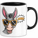 Esel Sonnenbrille Tasse Geschenk Lustige Geschenkidee Spruch Schwarz Trendation