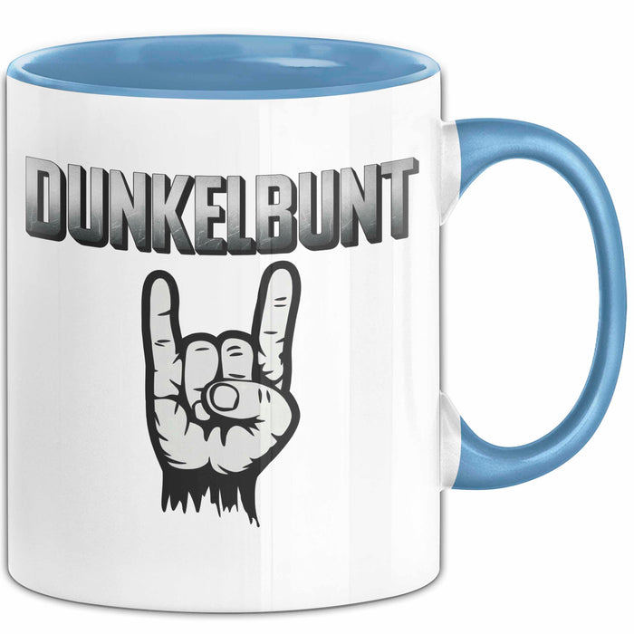 Dunkle Farbe Tasse Geschenk Lustige Geschenkidee Spruch Dunkelbunt Blau Trendation