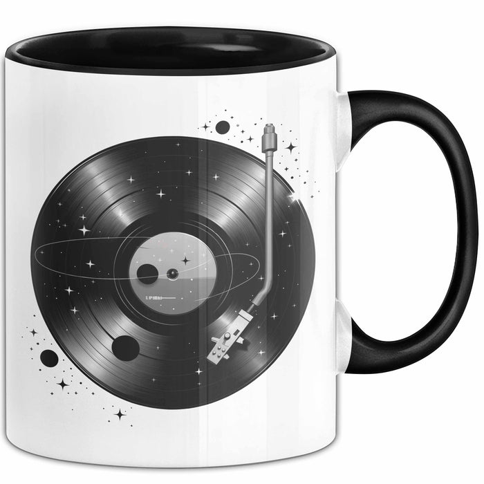 Vinyl Schallplatten Musikliebhaber Musiker Tasse Geschenk Lustige Geschenkidee Spruch Schwarz Trendation