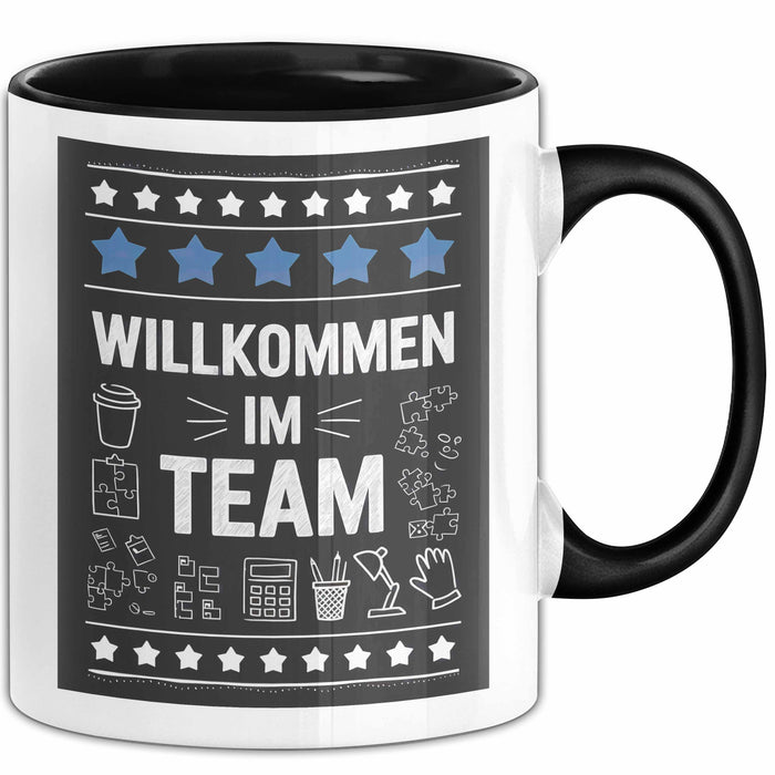 Office Arbeitskollege Tasse Geschenk Lustige Geschenkidee Spruch Willkommen Im Team Trendation