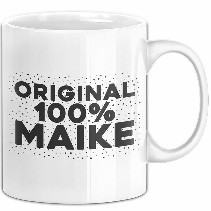Maike Tasse Original 100% Maike Geschenk Weiß Trendation