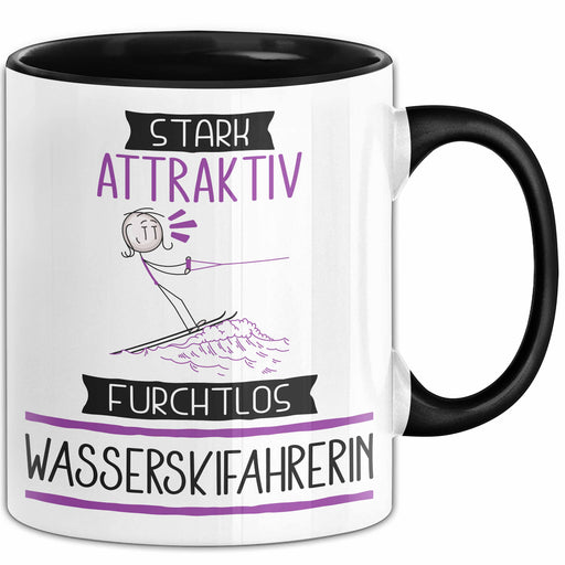 Wasserskifahrerin Tasse Geschenk Becher Stark Attraktiv Furchtlos Wasserskifahrerin Lustige Geschenkidee Trendation