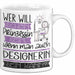 Designerin Tasse Geschenk Spruch Wer Will Schon Prinzessin Sein Wenn Man Auch Designerin Sein Kann Weiß Trendation