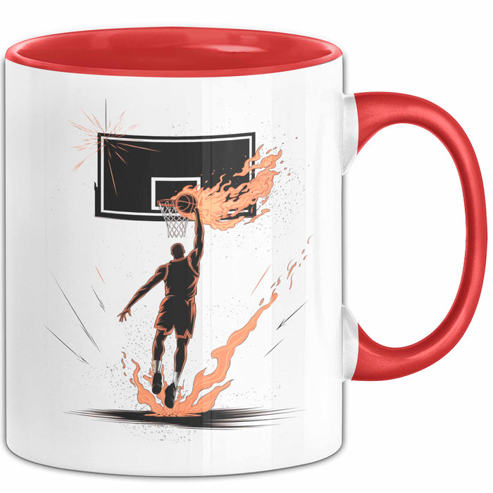 Basketballspieler Tasse Geschenk Lustige Geschenkidee Spruch Für Korb Liebhaber Rot Trendation