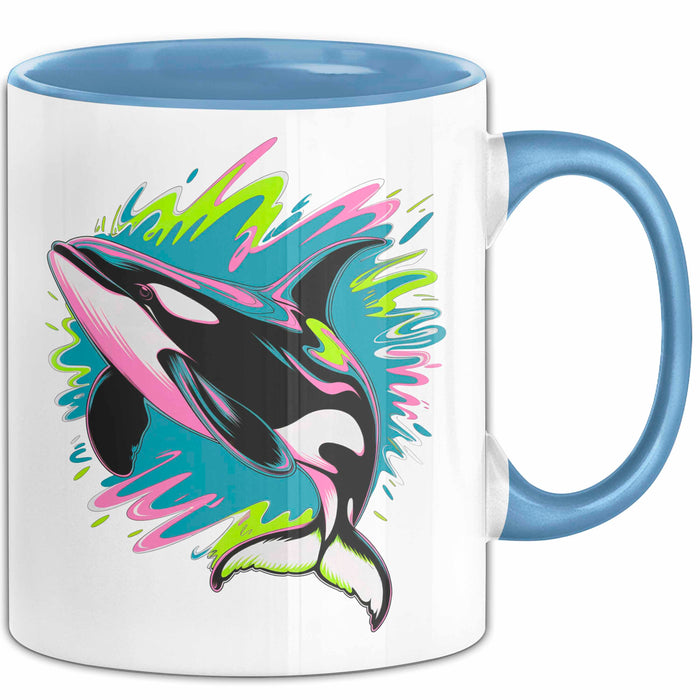 Wal Tier Tasse Geschenk Lustige Geschenkidee Spruch Blau Trendation