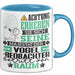 Vogelbeobachter Geschenk Tasse Lustiger Spruch Erheben Sie Sich Der Vogelbeobachter Betritt den Raum Blau Trendation
