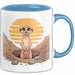 Erdmännchen Tier Tasse Geschenk Lustige Geschenkidee Spruch Blau Trendation