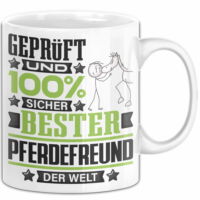 Pferdefreund Geschenk Lustiger Spruch für Pferdefreund Geschenkidee Bester Pferdefreund Der Welt Weiß Trendation