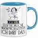 Geschenk für Elektronische Musikproduzentin Tasse Lustige Geschenkidee Geburtstag Ich Bin Elektronische Musikproduzentin Ich Darf Das Blau Trendation