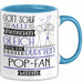 Pop-Fan Geschenk Becher Tasse Gott Schuf Alle Menschen Gleich Nur Die Besten Durfeten Pop-Fan Werden Geschenkidee Lustig Blau Trendation
