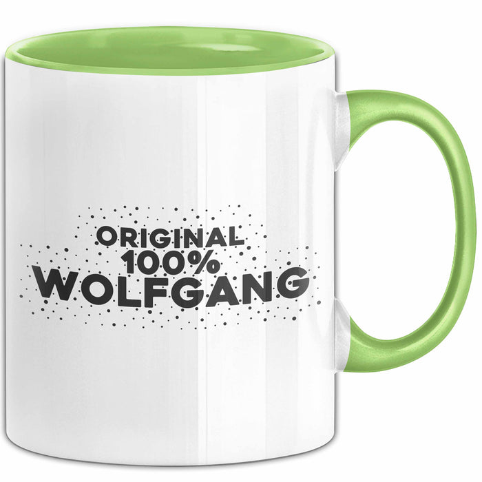 Wolfgang Tasse Original 100% Wolfgang Geschenk Grün Trendation