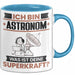 Astronom Tasse Geschenk für Astronom Geburtstag Lustiger Spruch Kaffee-Becher Was Ist Deine Superkraft Blau Trendation
