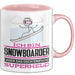 Snowboarder Geschenk Tasse Ich Bin Snowboarder Aber Sag Doch Einfach Superheld Lustige Geschenkdiee für Snowboarder Kaffee-Becher Rosa Trendation