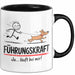 Hundebesitzer Hundegassi Tasse Geschenk Lustige Geschenkidee Spruch Führungskraft Ja Läuft Bei Mir Schwarz Trendation
