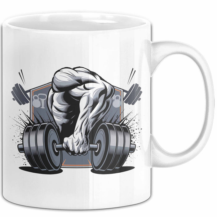 Fitness Enthusiast Tasse Geschenkidee für Fitnessliebhaber Weiß Trendation