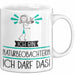 Geschenk für Naturbeobachterin Tasse Lustige Geschenkidee Geburtstag Ich Bin Naturbeobachterin Ich Darf Das Weiß Trendation