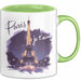 Frankreich Paris Eiffelturm Tasse Geschenk Lustige Geschenkidee Spruch Grün Trendation