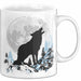 Wolf Tasse Geschenk Heulender Wolf Vollmond Grafik Geschenkidee Weiß Trendation