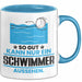 Schwimmer Geschenk Tasse So Gut Kann Nur Ein Schwimmer Aussehen Geschenkidee Kaffee-Becher Blau Trendation