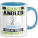 Angler Tasse Geschenk für Angler Geburtstag Lustiger Spruch Kaffee-Becher Was Ist Deine Superkraft Blau Trendation