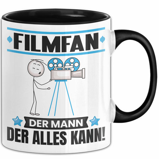 Filmfan Tasse Geschenk für Filmfan Der Mann Der Alles Kann Geschenkidee zum Geburtstag Schwarz Trendation